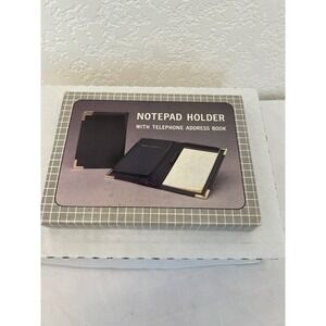 Vintage NOS Prop Notepad Holder W/address Book Burgundy "pranges 100 Years" 1987